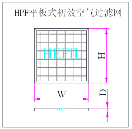HPF平板式初效极悦注册框体结构